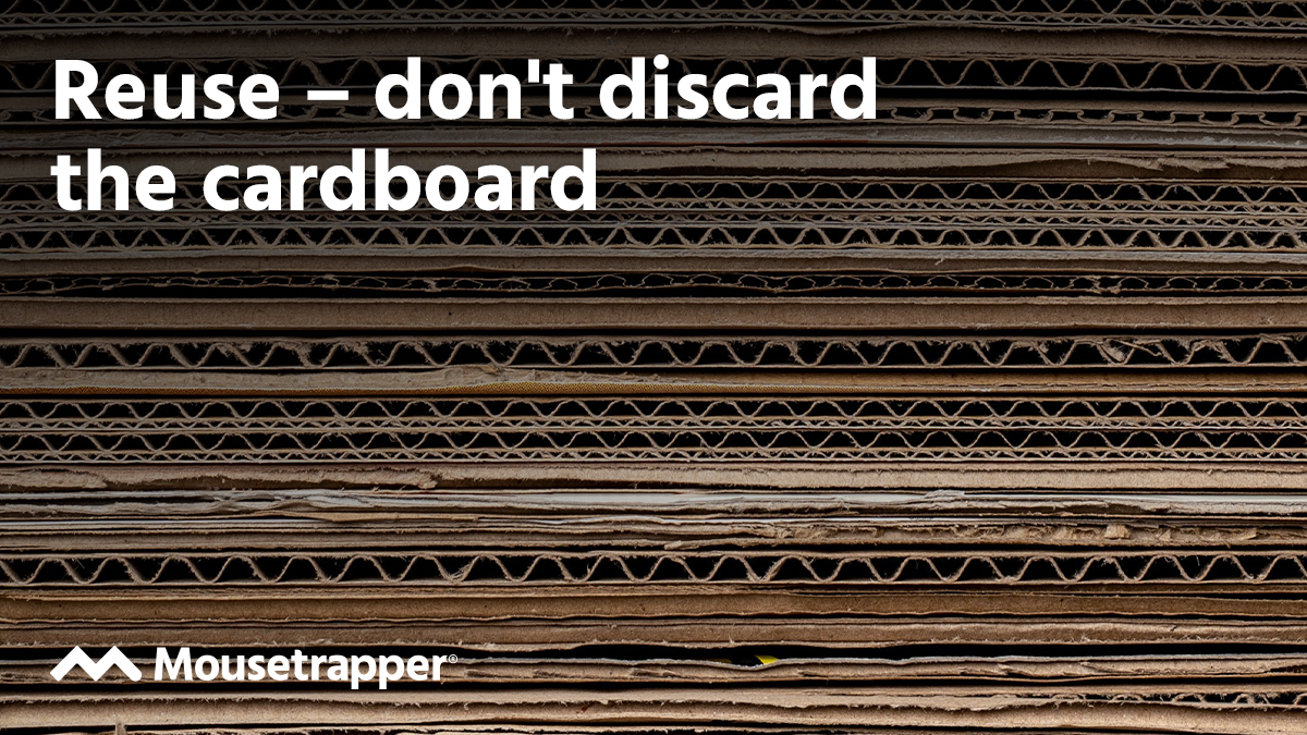Reuse – don't discard the cardboard - Mousetrapper